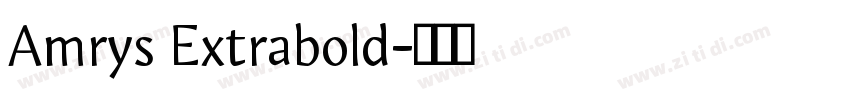 Amrys Extrabold字体转换